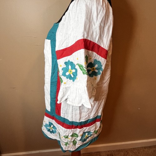 Anthropologie Embroidered Tunic Blouse Cotton size 8 $158 Retail Lined Bohemian - Picture 5 of 15