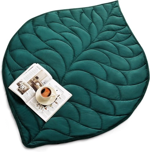 Kaisa gewichtete Schoßdecke 5 Pfund 41" x 53", gemütlich Luxus Kristall Samt klein weiß - Bild 6 von 6