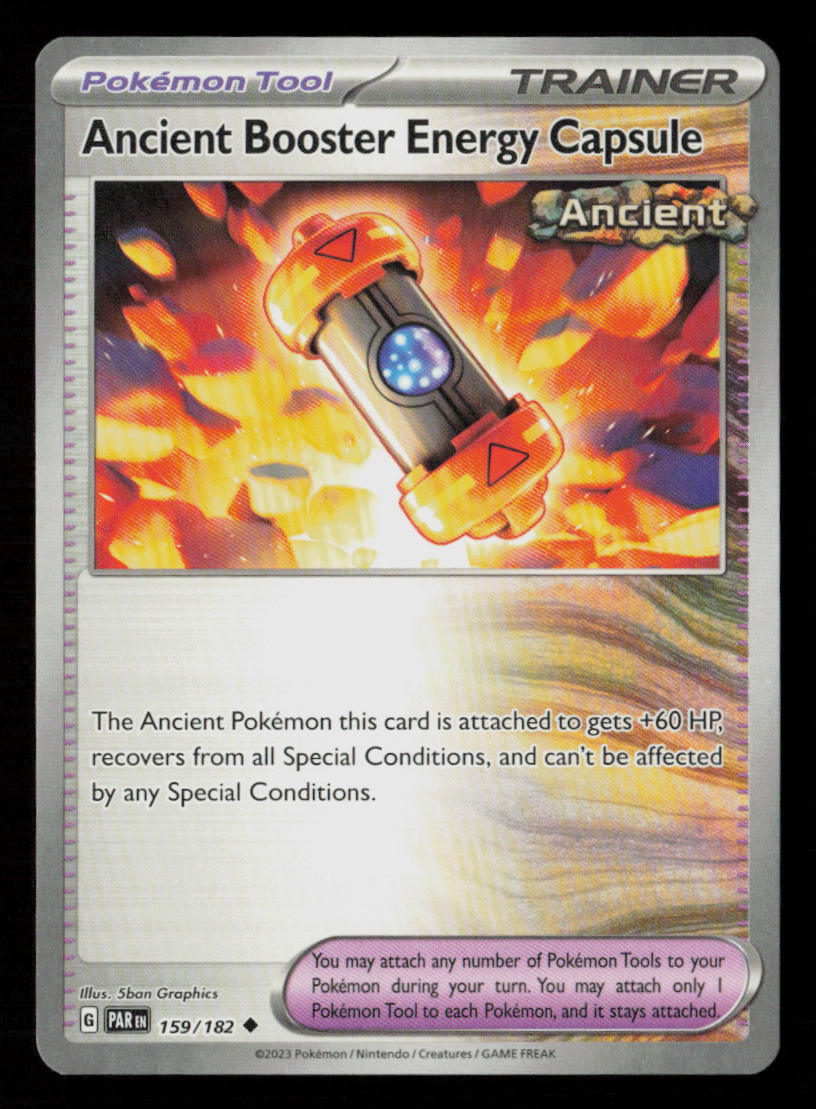 ancient booster energy capsule pokemon card Ancient Booster Energy Capsule SV04: Paradox Rift #159/182 Uncommon Pokemon  Card