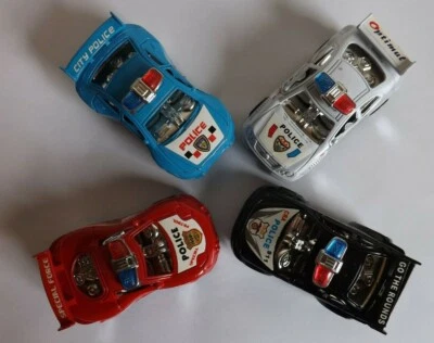 12 x Polizeiauto Polizei Autos mit Rückzugsmotor, Restposten Sonderposten