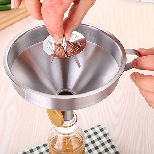 Grade Kitchen Oil Dispenser Kitchen Tools Funnel Filter Strainer Filter Screen - Picture 7 of 12