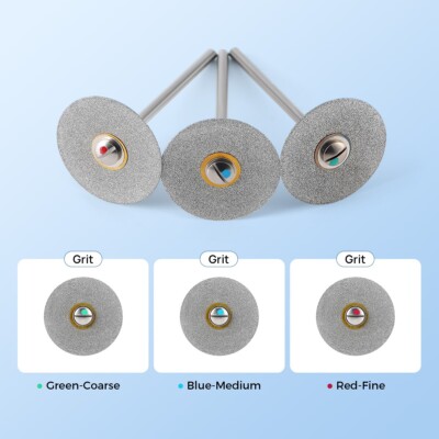 Dental Sintered Diamond Disc Coarse/Medium/Fine HP2.35mm/ 3/32inch For Handpiece