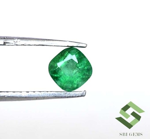 3.80x3.80 mm Certified Natural Emerald Cushion Cut 0.27 CTS Untreated Loose Gems - Picture 3 of 7