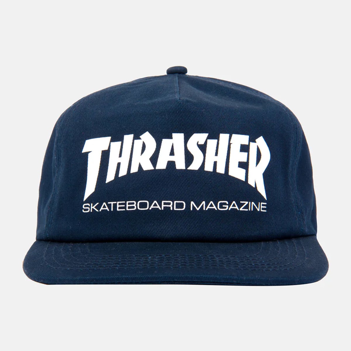 Thrasher Skateboard Hat Mag Logo Snapback Navy/White | eBay