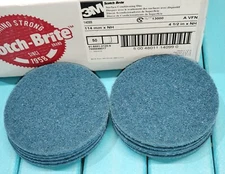 (10) Scotch-Brite Hook & Loop Hookit 4-1/2” Surface Conditioning Disc Very Fine