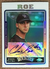 Chaz Roe 2005 Topps Chrome Update Autograph Refractor Rookie #UH237 Rockies 🏔️⚾