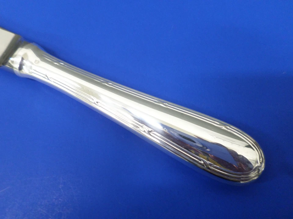 2 CUCHILLOS DE CENA Christofle Hotel PASTORALE Plateado Brillante Contorno X's 9 1/4" Foto 2 de 4