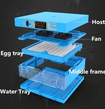 Blue Household Chicken Duck Goose Egg Incubator Fully Automatic Two Power Supply
