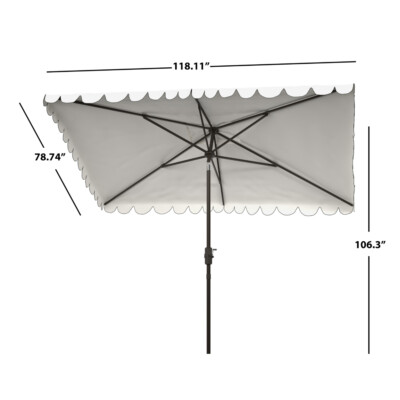 Safavieh Pat8310e Outdoor Venice White and Black 6'6" X 10' Rectangle Crank  U... for sale online | eBay