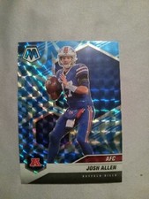 Josh Allen 2021 Panini Mosaic REACTIVE BLUE PRIZM AFC #227 Buffalo Bills