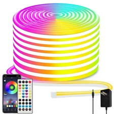 50ft Led Neon Rope Lights,Control with App/Remote,Flexible Led Rope Lights IP...