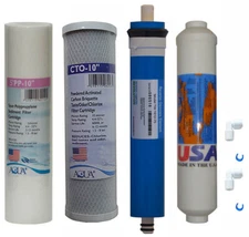4 stage Reverse Osmosis Replacement Filter set with 75 GPD membrane, USA