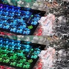 Mechanical Keyboard Hot Swappable 65 Wired DIY RGB Backlit Transparent With USB