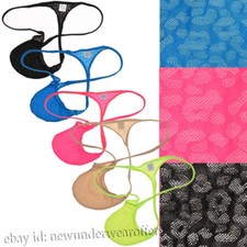 Men See-through Lace G-string Underwear Male Pouch Minimal Coverage Micro Thong