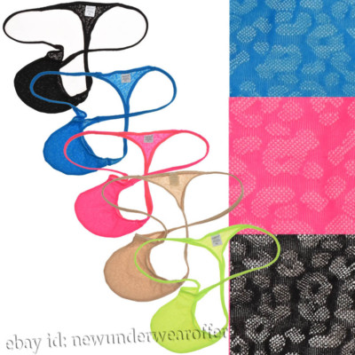 Men See-through Lace G-string Underwear Male Pouch Minimal Coverage Micro Thong