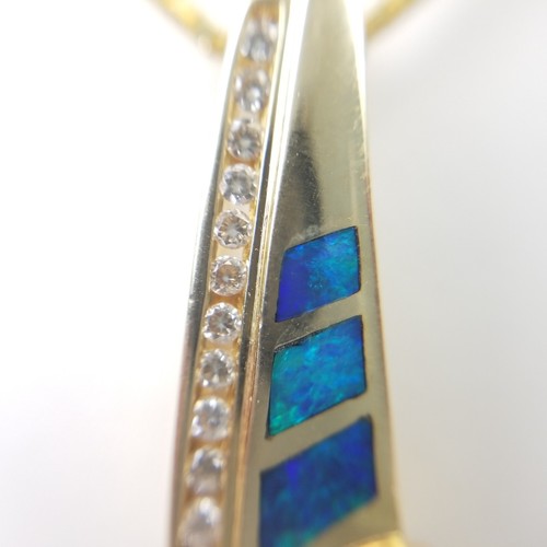 14k D'yach Trillion Cut Tanzanite Pendnant w/ BoxLink Necklace - Great Condition - Picture 6 of 15