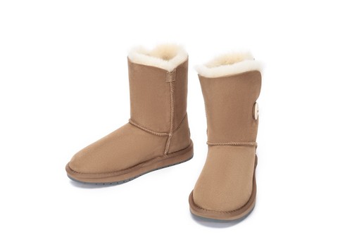 AUSTRALIAN SHEPHERD® UGG Boots Sheepskin Short Button Water Resistant Nonslip  - Picture 26 of 49
