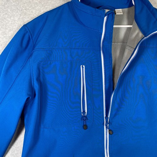 CLIQUE Jacket Adult Large Blue Long Sleeve Full Zip Pockets Bungee Waist Men's - Picture 4 of 11