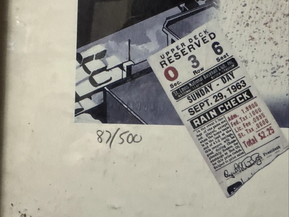 Stan The Man Musial Signed Print 28x23 Cardinals Auto HOF The Best In Baseball - Image 3 of 4