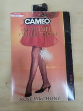 Vintage Cameo Rose Symphony Pantyhose Size Medium