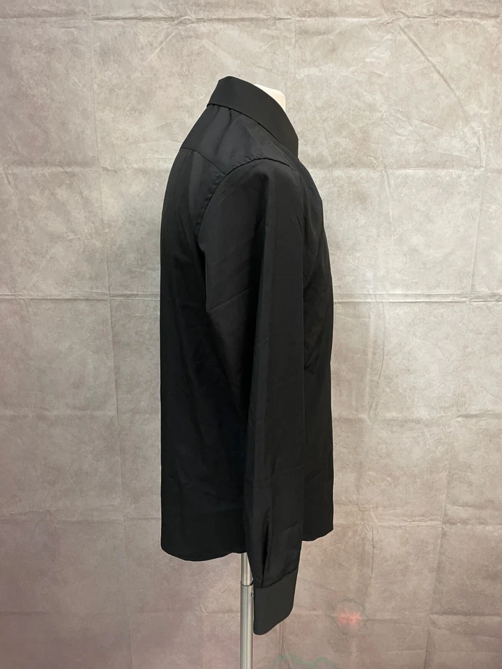 Jones New York Signature Men's Slim Fit Black Shirt Long Sleeve Size M - Image 4 of 4