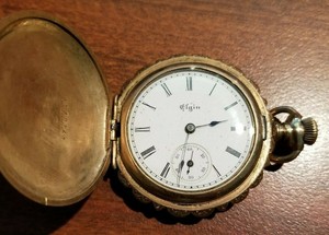 Antique Elgin 14k Filled Gold Pocket Watch Ladies Pendant Hunter Case 1897 Runs Ebay