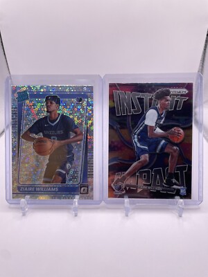 Ziaire Williams 4 card lot: 2021-22 Optic FB Holo, Prizm, Hoops, Winter, RC, 065