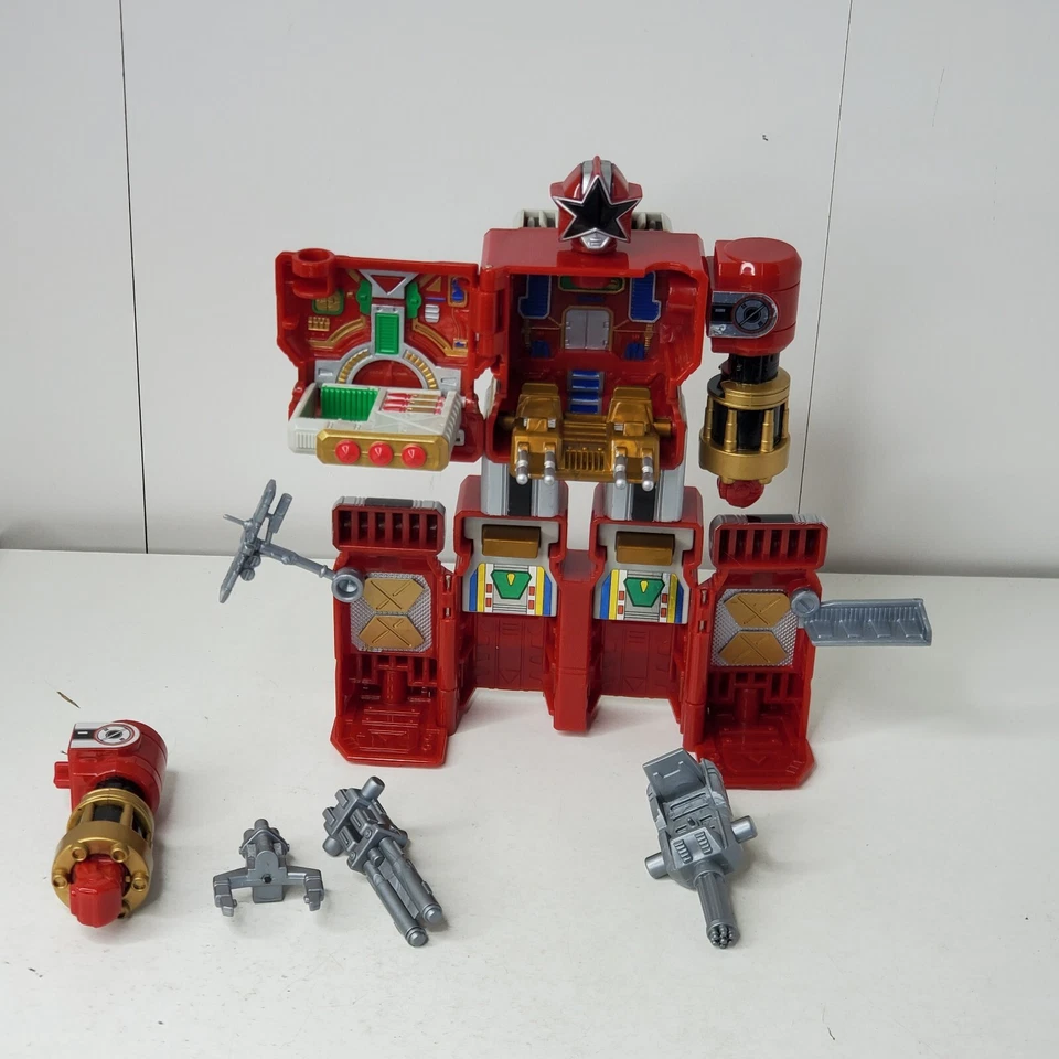 VTG 1996 Power Rangers ZEO Red Battlezord Micro Playset Complete Without Figures - Image 2 of 4