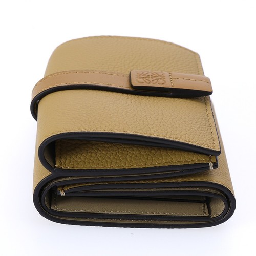 LOEWE Wallet Women Trifold Anagram Compact Size Leather C660TR2X Light Brown - Picture 7 of 10