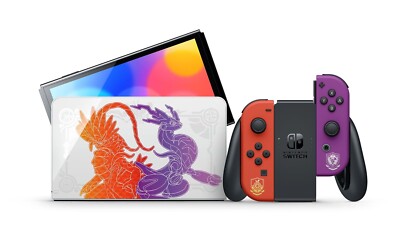 NEW Nintendo Switch OLED Pokemon Scarlet Violet Edition +