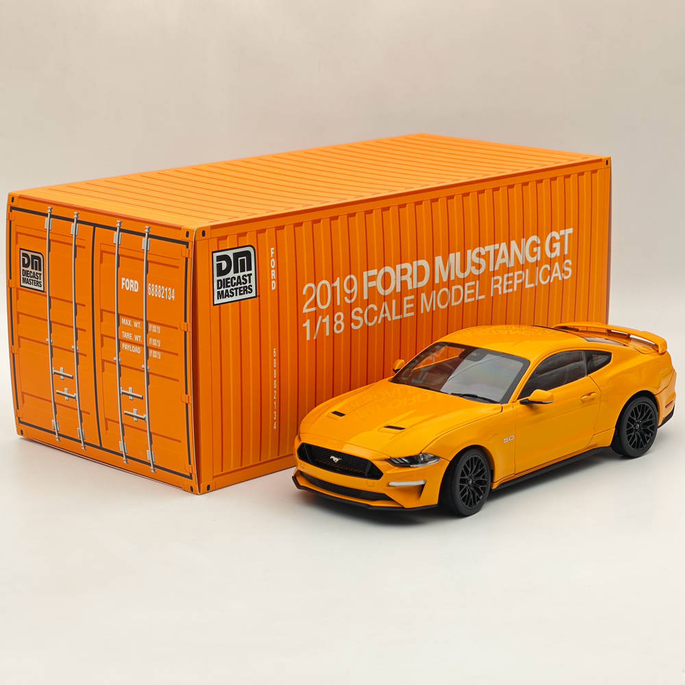 DM 1/18 Scale Model Replicas Ford Mustang GT 2019 Orange