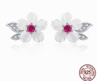 Sakura Blossom Earrings - Shell & Sterling Silver A- TRULY BEAUTIFUL!!!! — photo 6