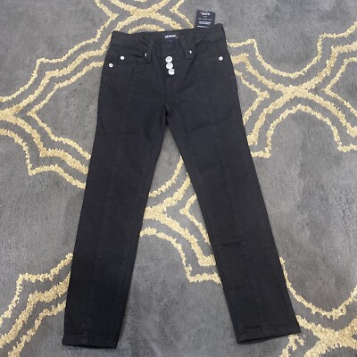 NWT Hudson Jessa Kids Ankle Crop Black Jeans Stretch Size 7