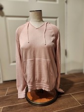 athleta Womens Pink Long Sleeve Hoodie Knit Sweater Size Small