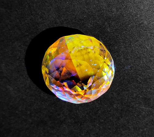68.80 Ct Certified Natural Round Cut Rainbow Mystic Quartz Best Loose Gemstone - Picture 3 of 11