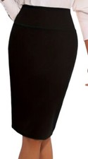 NEW Classic Black Crepe Slip-on Pencil Skirt Sizes M, L, XL NWT