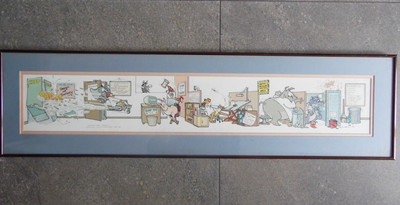 Humorvolle Szenentechnik Bürodesign für Sicherheit signiert LE Robert Marmor COA