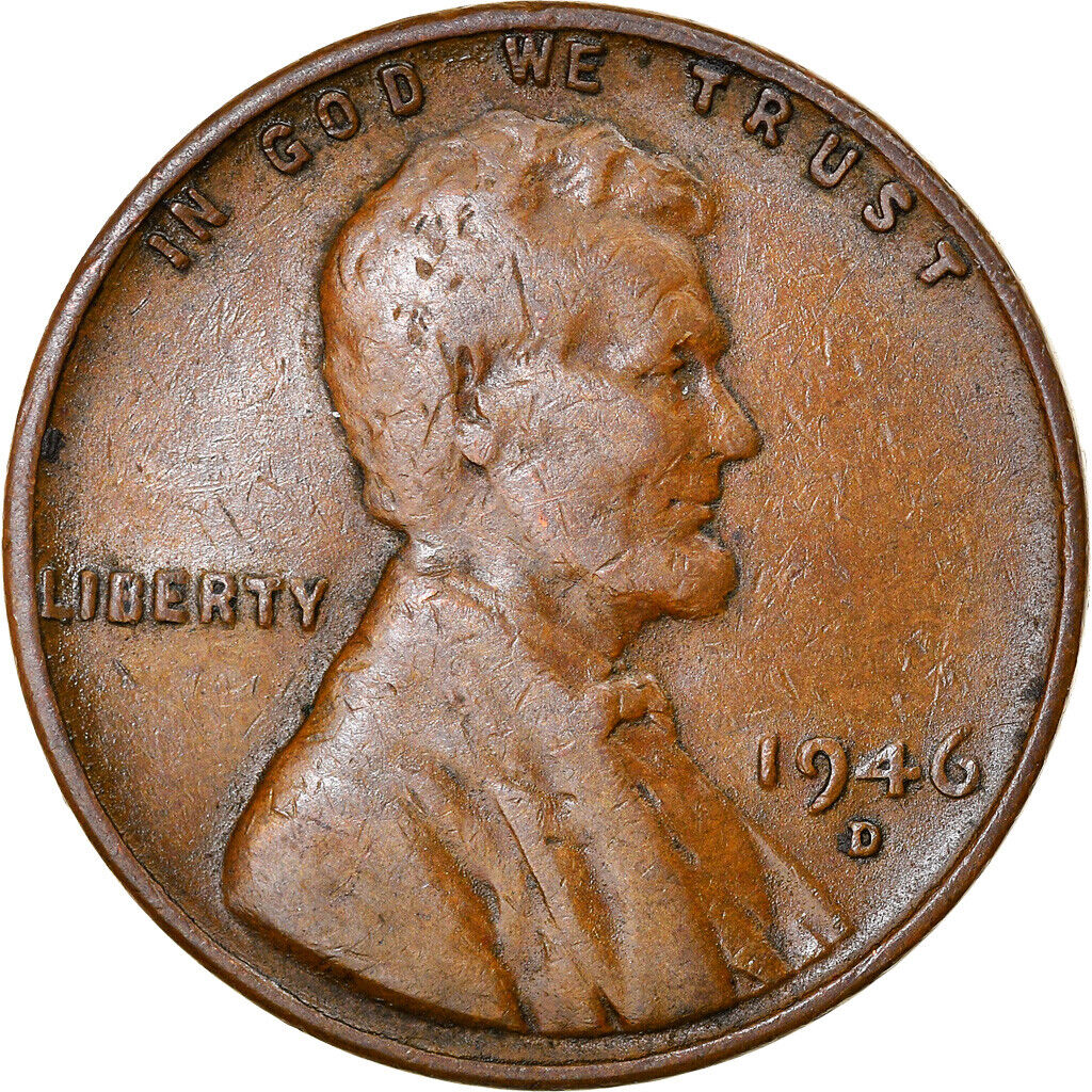 [#832376] Monnaie, États-Unis, Lincoln Cent, Cent, 1946, U.S. Mint, Denver, TB+,
