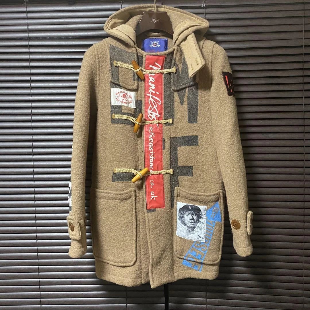 VIVIENNE WESTWOOD Men's Gloverall Duffle Coat Camel Wool/Nylon One Size USED
