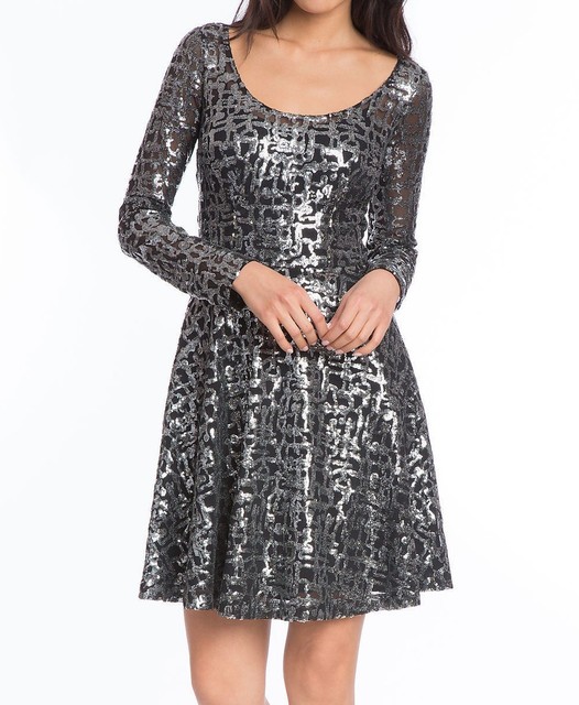 black and silver sparkly dress