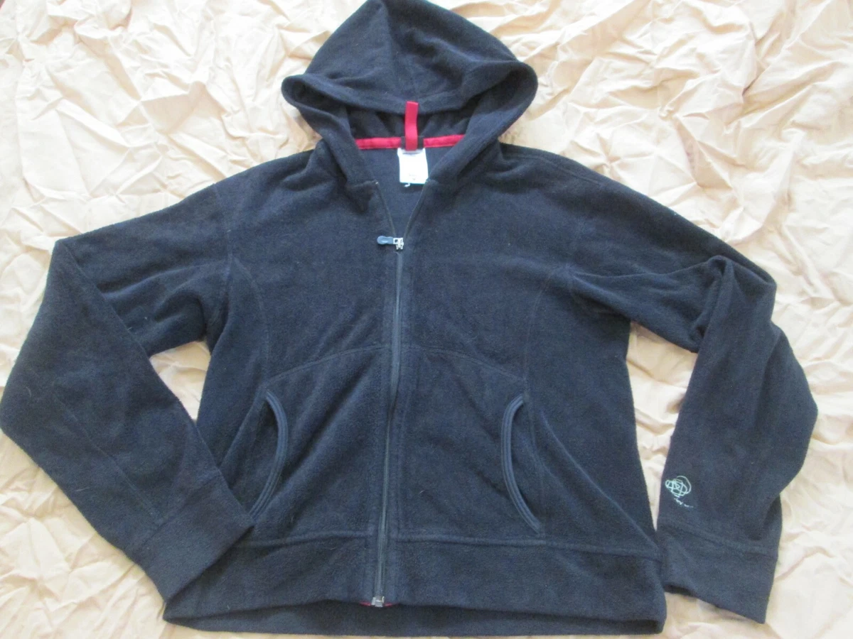 PATAGONIA Women s RHYTHM Soft Black Fleece Full Zip Jacket w Hood Size M