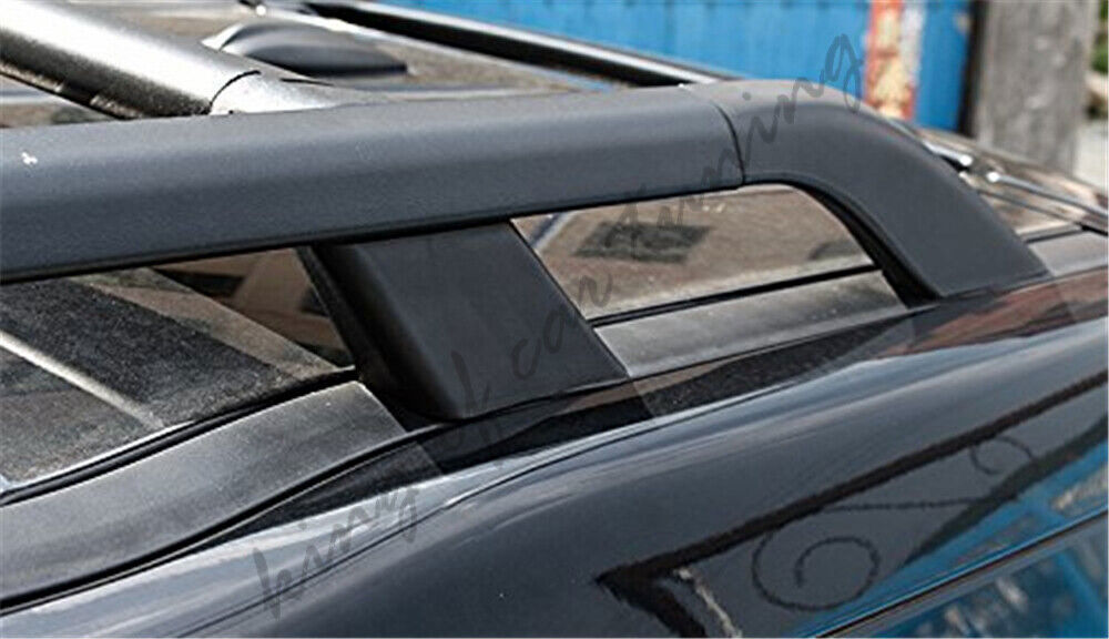 Dakrails voor auto's Voor Land Voor Rover Voor Freelander 2 2006-2014 Zwart Imperiaal Bagagerek Bar Rail End Cover Shell Car Roof Rack (Maat : Links achter