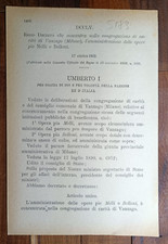 VANZAGO 1892 ROYAL DECREE X CONGREGATION OF CHARITY-5183