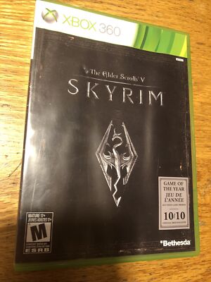 The Elder Scrolls V: Skyrim GOTY (Microsoft Xbox 360, 2011) Case And Manual Only