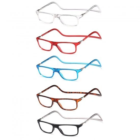 Occhiali da lettura donna uomo con calamita magnetico presbiopia vari colori - Immagine 2 di 3