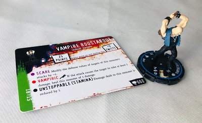 HorrorClix Vampir Roustabout #002 blau Figur Modell Vintage Horror Clix