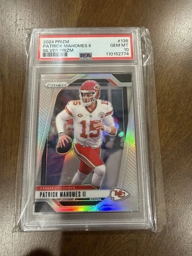 2024 PRIZM SILVER - PATRICK MAHOMES - KANSAS CITY CHIEFS - #138 PSA 10