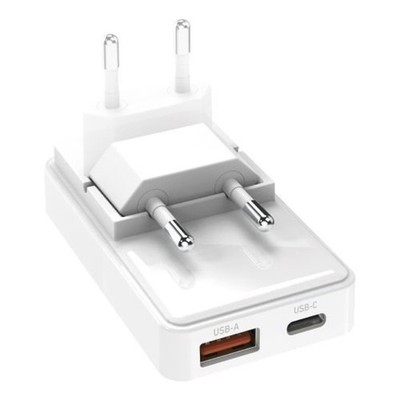 SBS Ladegerät USB Typ-A, USB Typ-C FLEXI WALL CHARGER 65W weiß