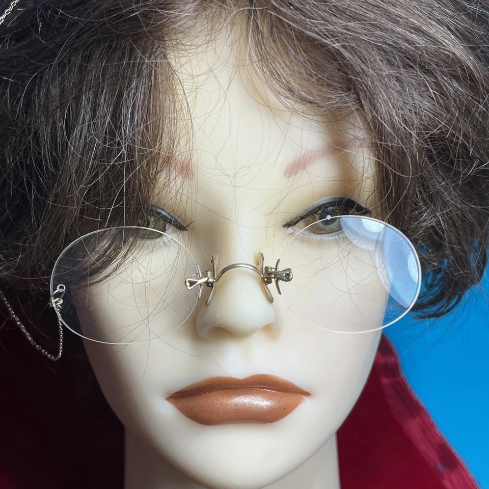 C. TIFFANY Gold-filled round Pince Nez glasses and chain. With Case - Image 4 of 4