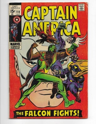 Captain America 118 1969 Marvel Comics VG 4.0 2nd App Falcon Redwing